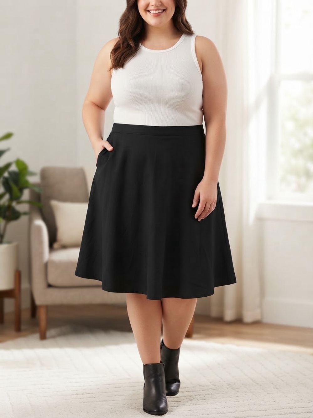 Sourpuss | Black A-Line Skirt